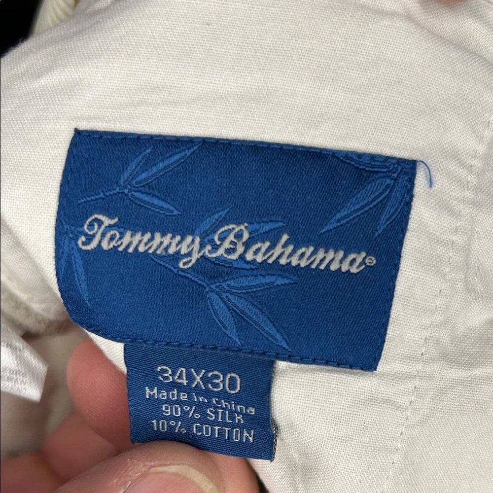 Tommy Bahama Men's Light Cream Linen Chinos